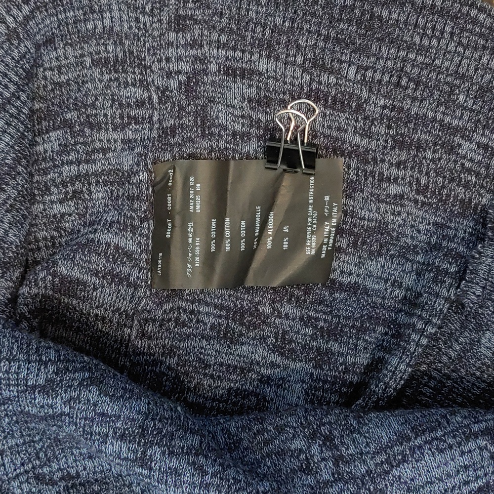 PRADA MILANO Italy Cool Rib Denim Blue Cotton Knit Dress Size 52 - Picture 15 of 15